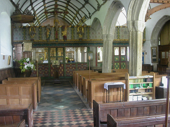 Inside Blisland Church